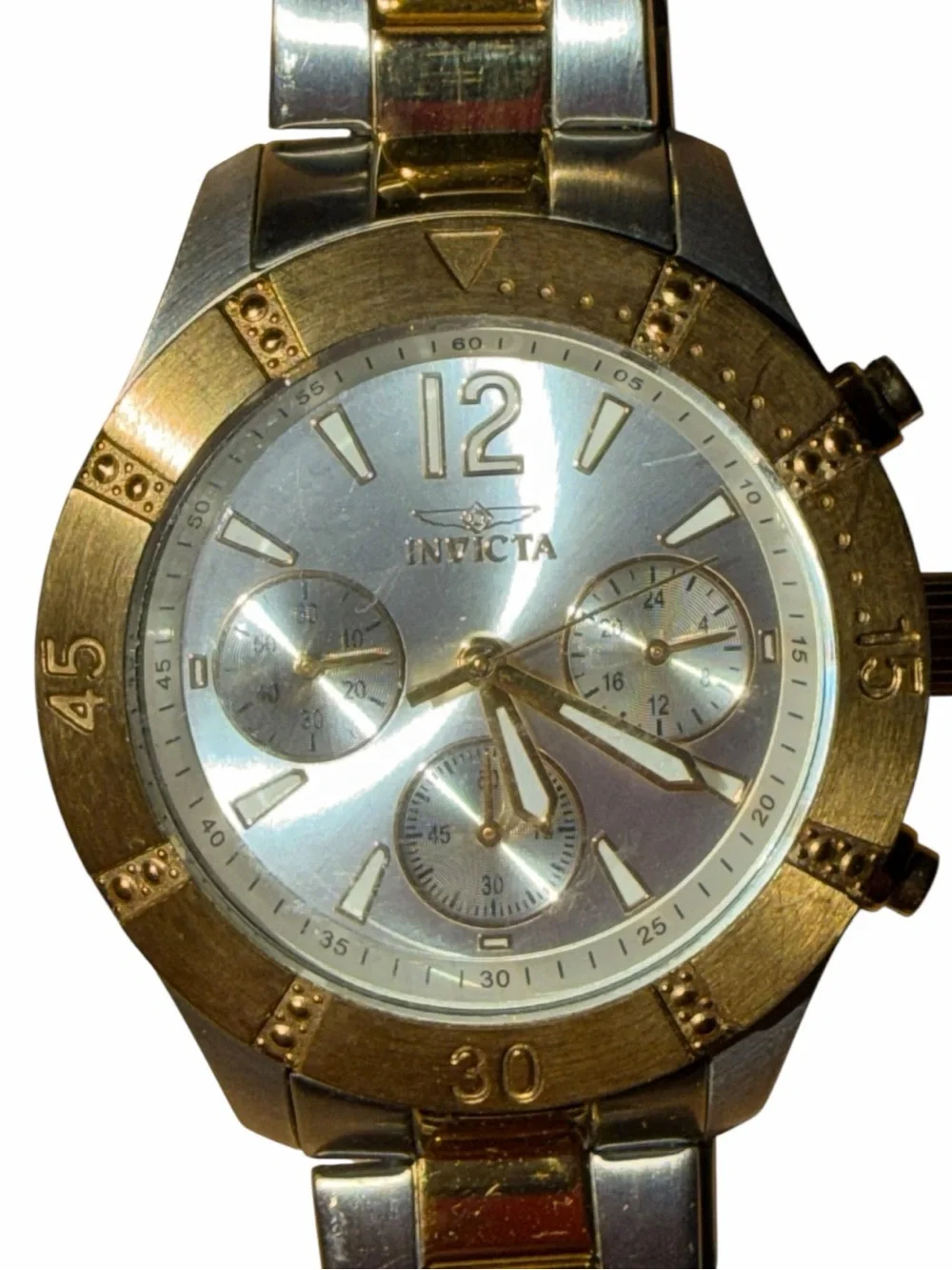 Invicta Two-Tone Gold and Silver Chronograph Watch